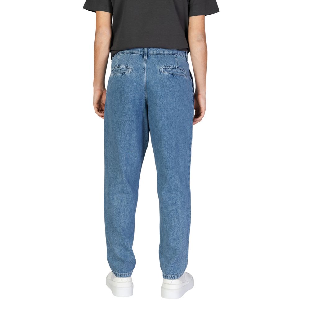 Blue Cotton Relaxed Fit Jeans