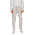 Beige Polyester Casual Pants