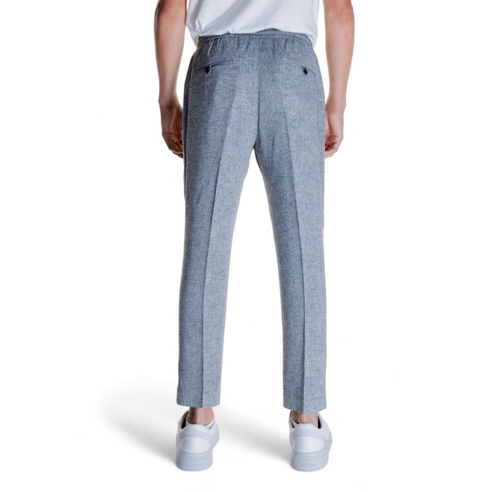Black Linen Casual Pants