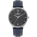 Blue Leather Dress Watch