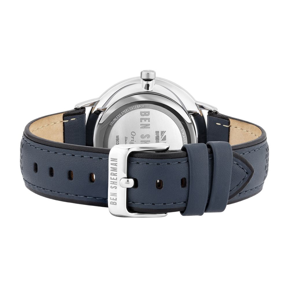 Blue Leather Dress Watch