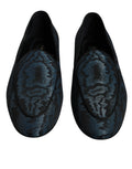 Blue Black Flats Men Loafers Dress Shoes