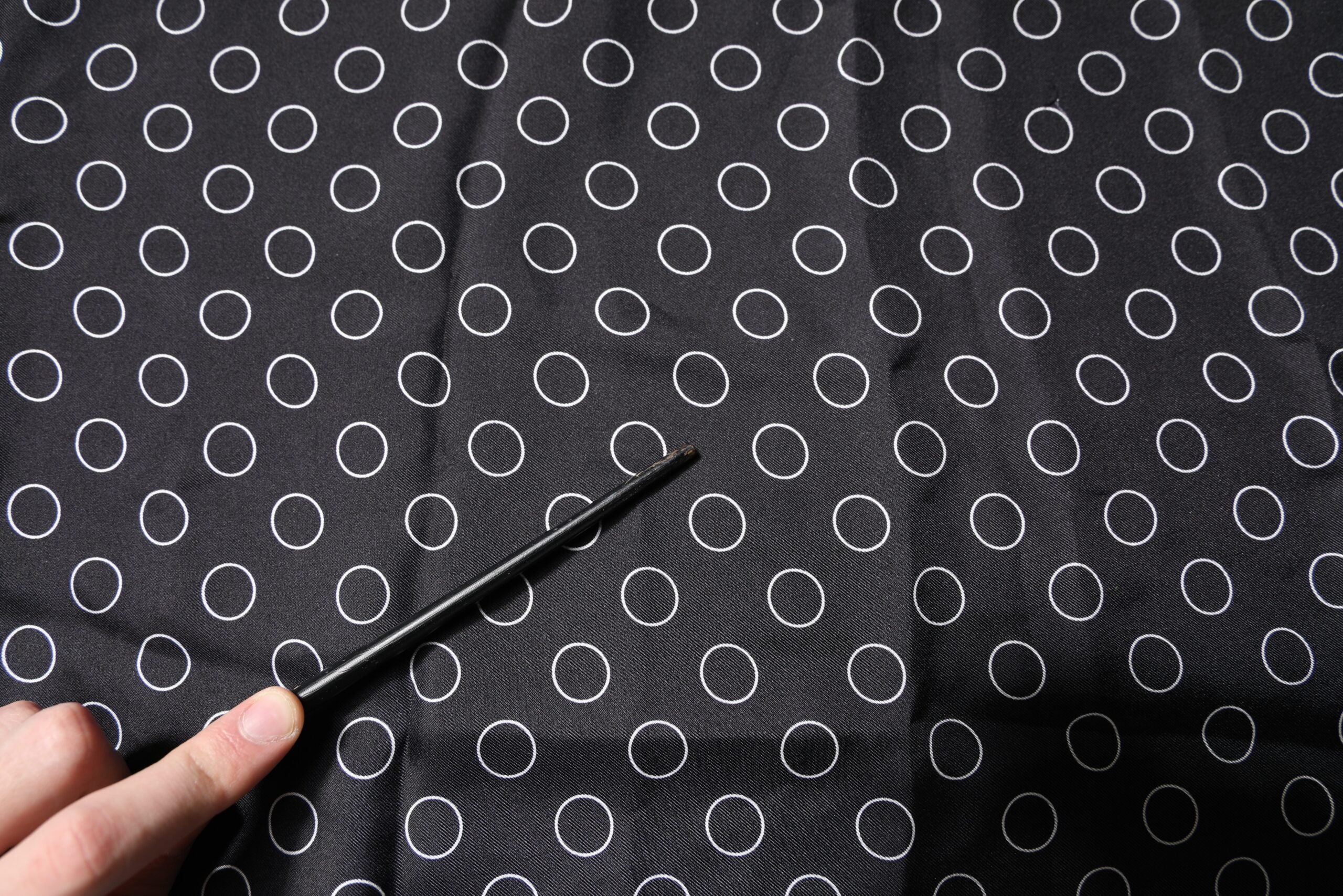 Black Circles Silk Fringes Shawl Wrap Scarf