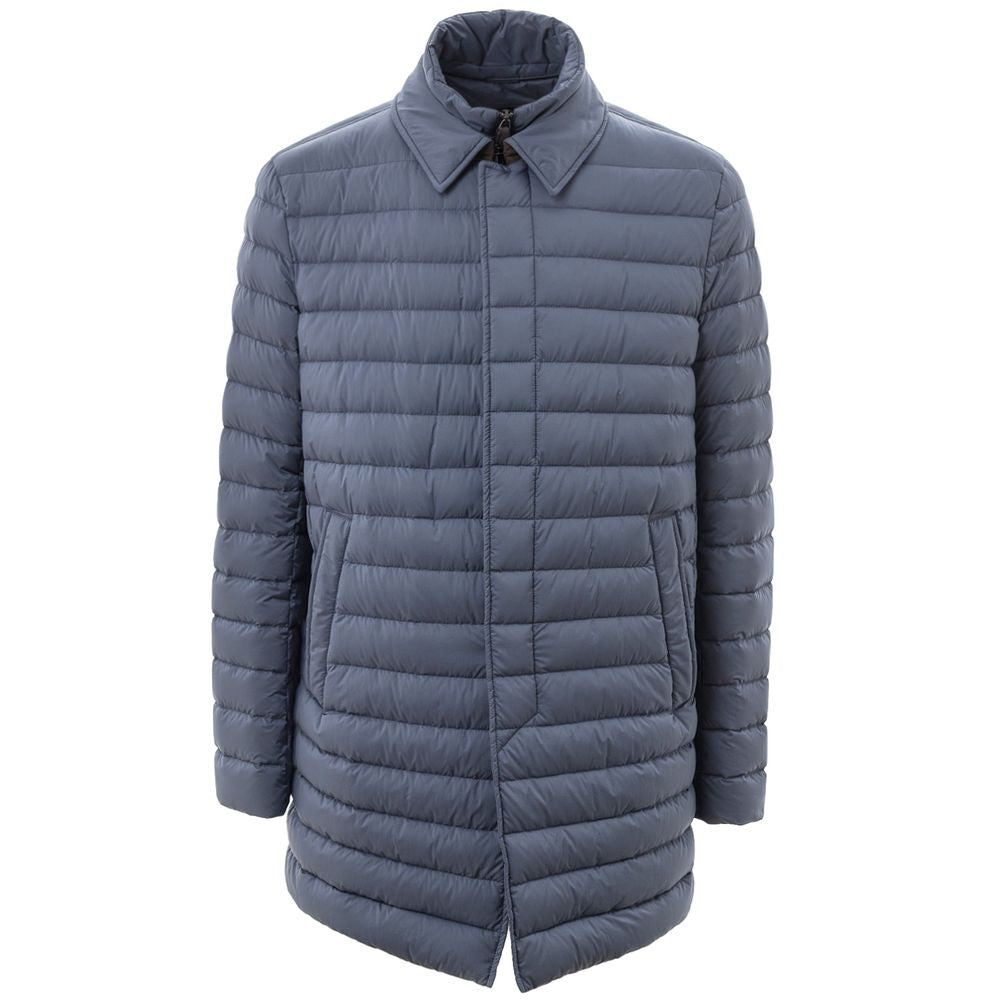 Blue Polyester Coat
