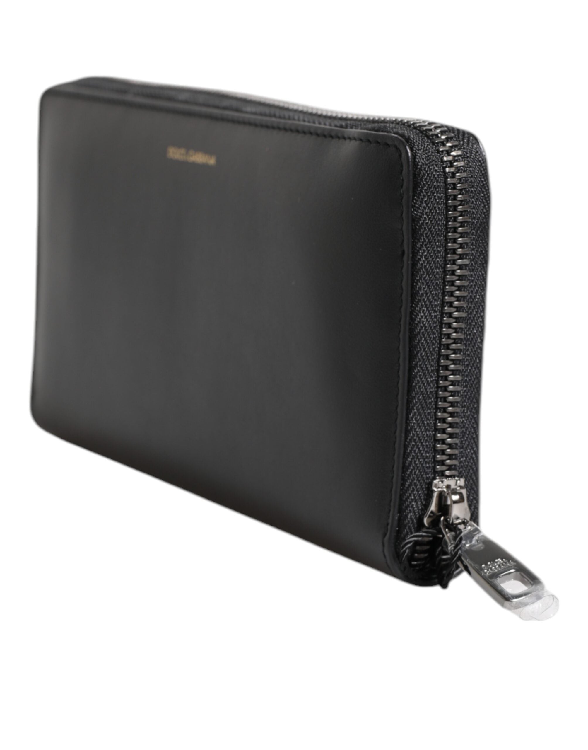 Black Blue Exotic Leather Embossed Continental Wallet