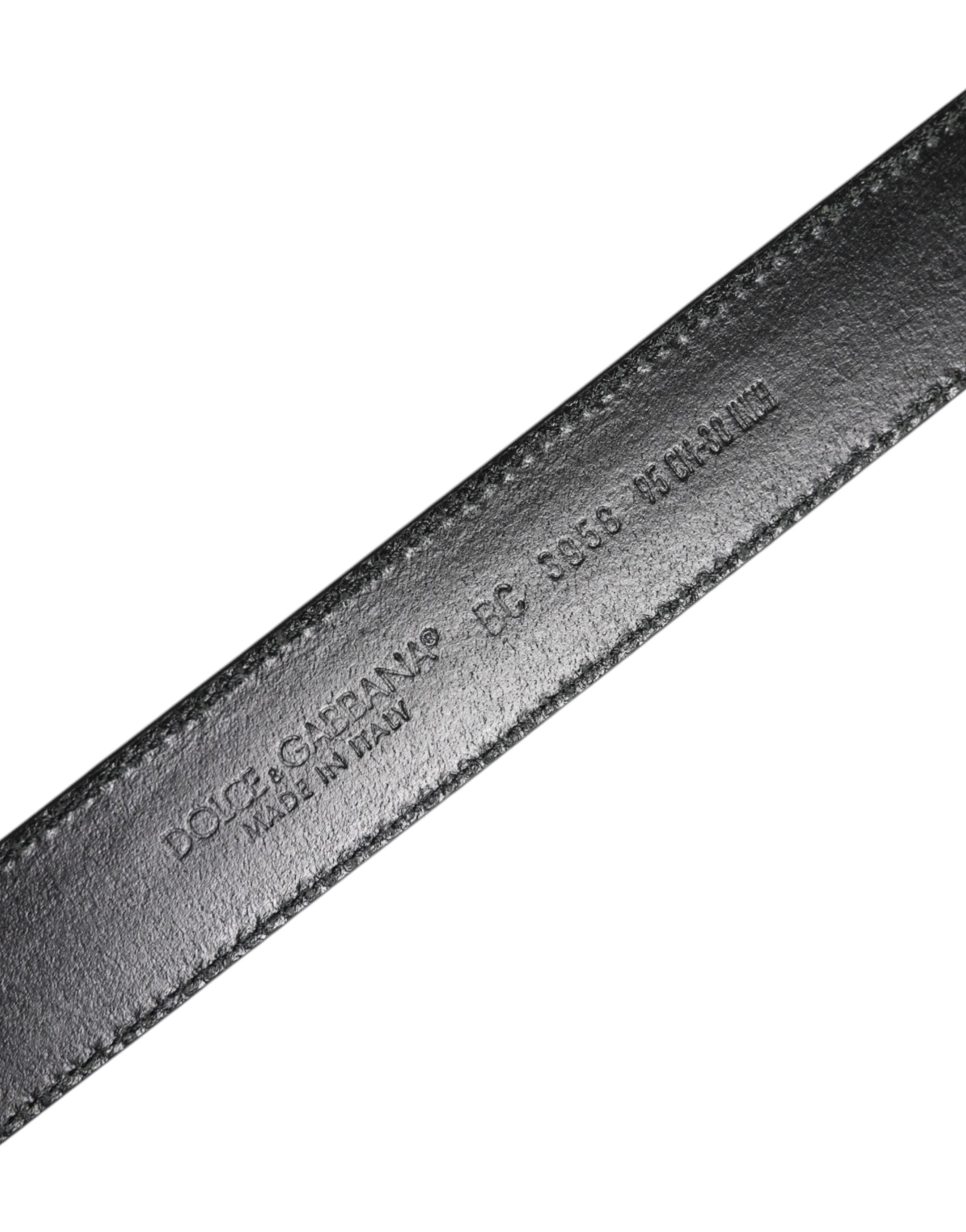 Black Brown Leather Classic Metal Buckle Belt