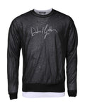 Black White Logo Knitted Pullover Sweater
