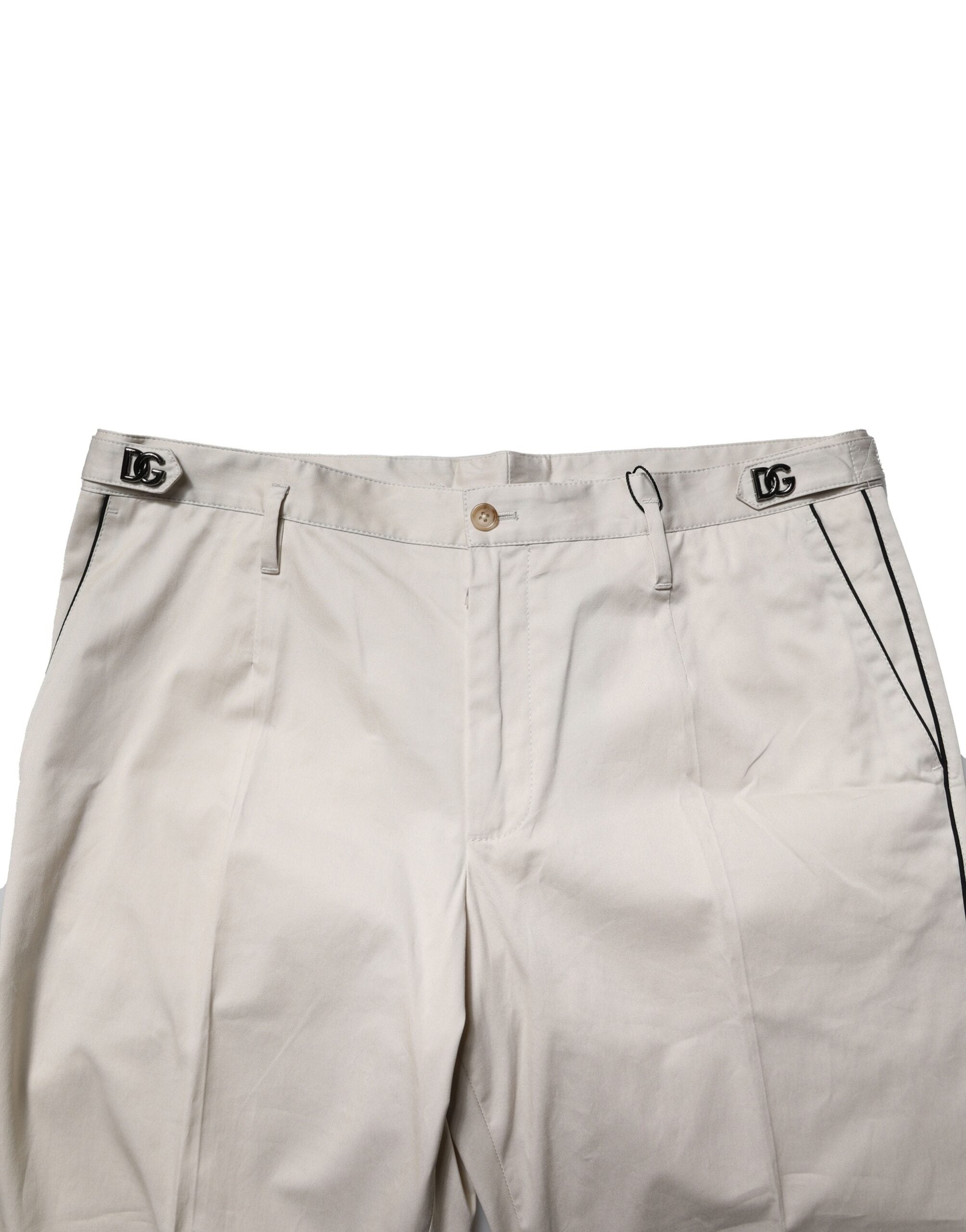 White Cotton Dress Slim Formal Pants
