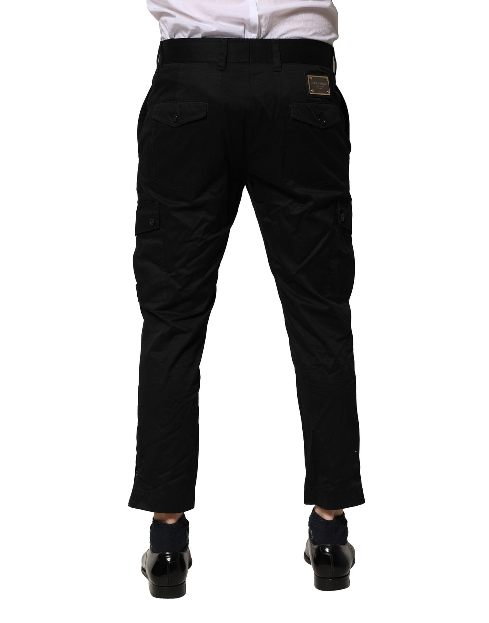 Black Cotton Dress Slim Formal Pants