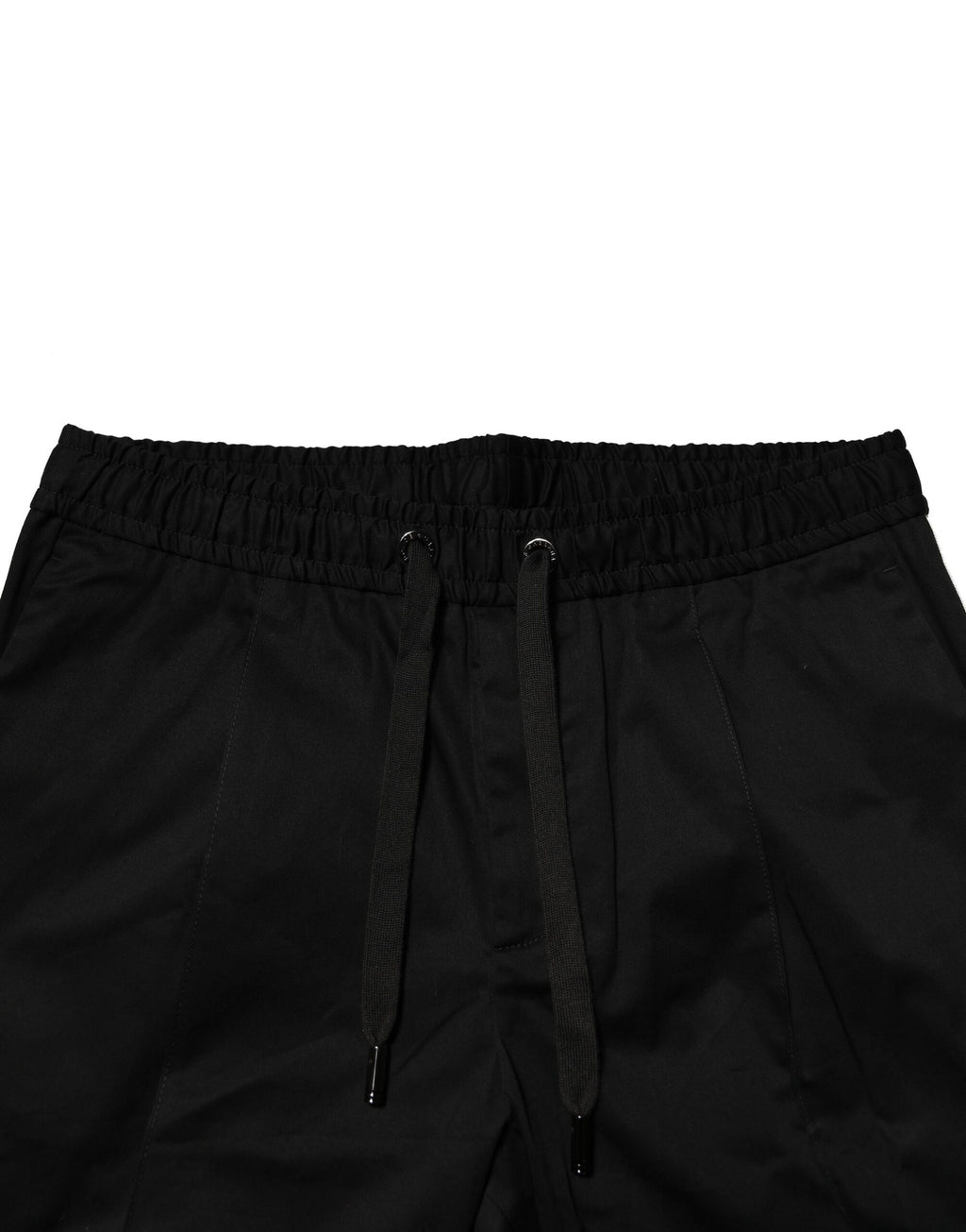 Black Cotton Mid Waist Jogger Pants