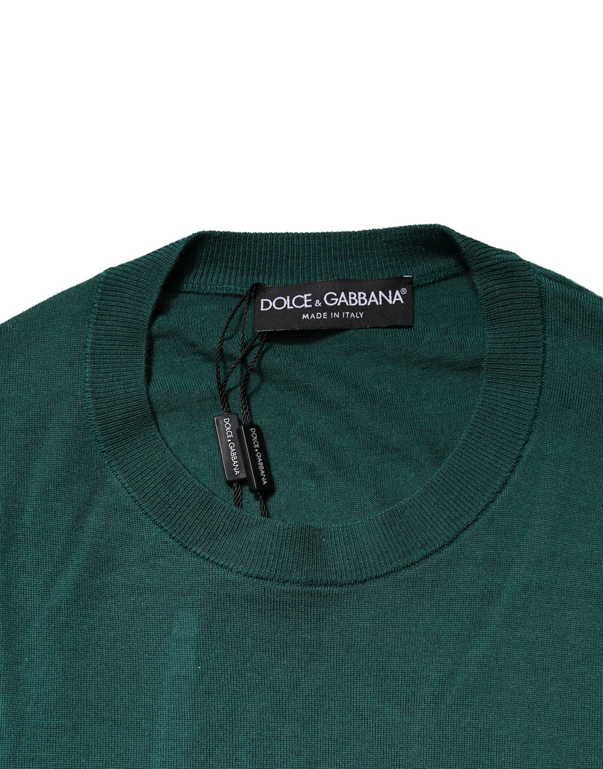 Green Cashmere Crew Neck Sweatshirt Sweater