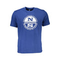 Blue Cotton Men T-Shirt