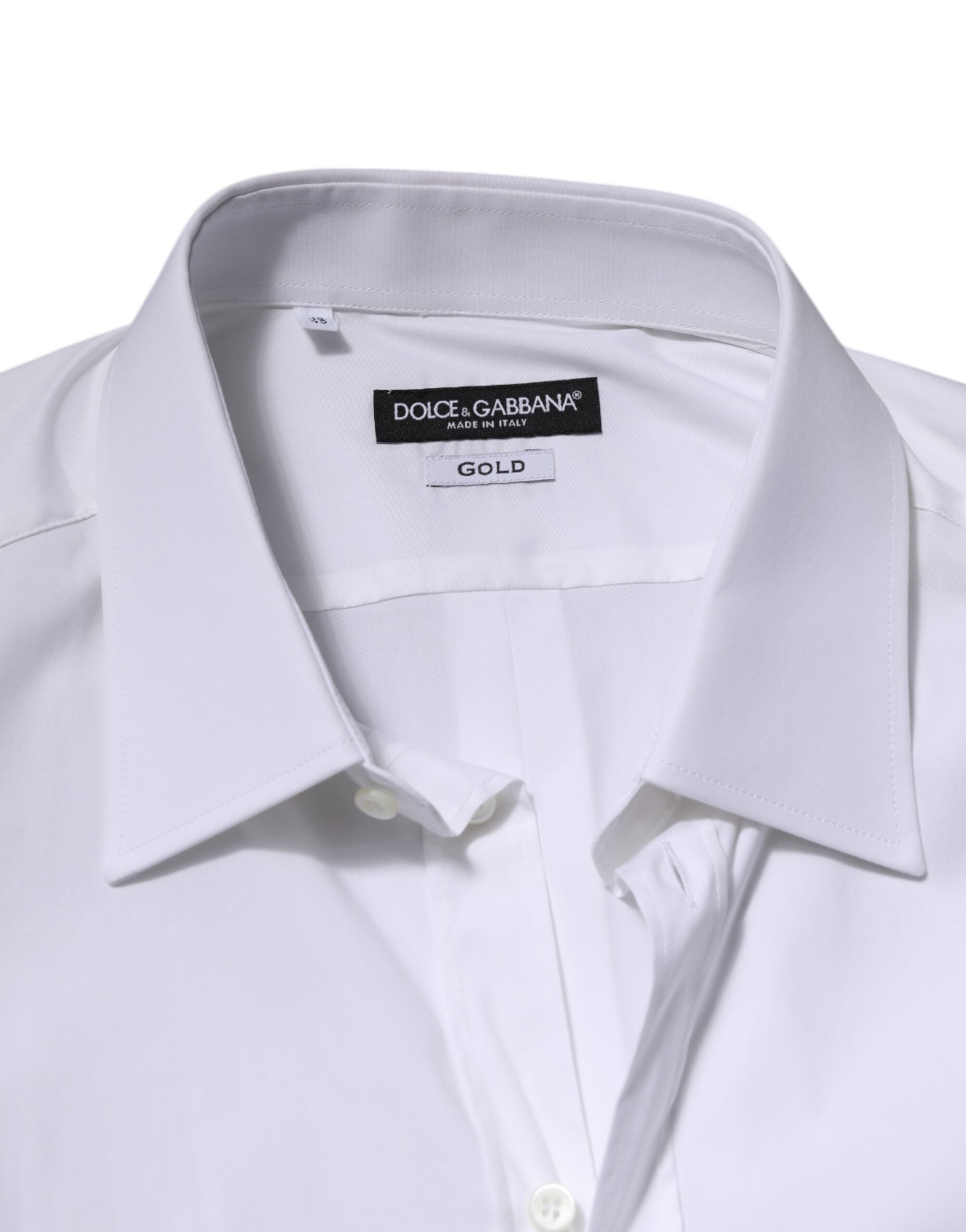 White GOLD Long Sleeve Dress Men Formal Shirt