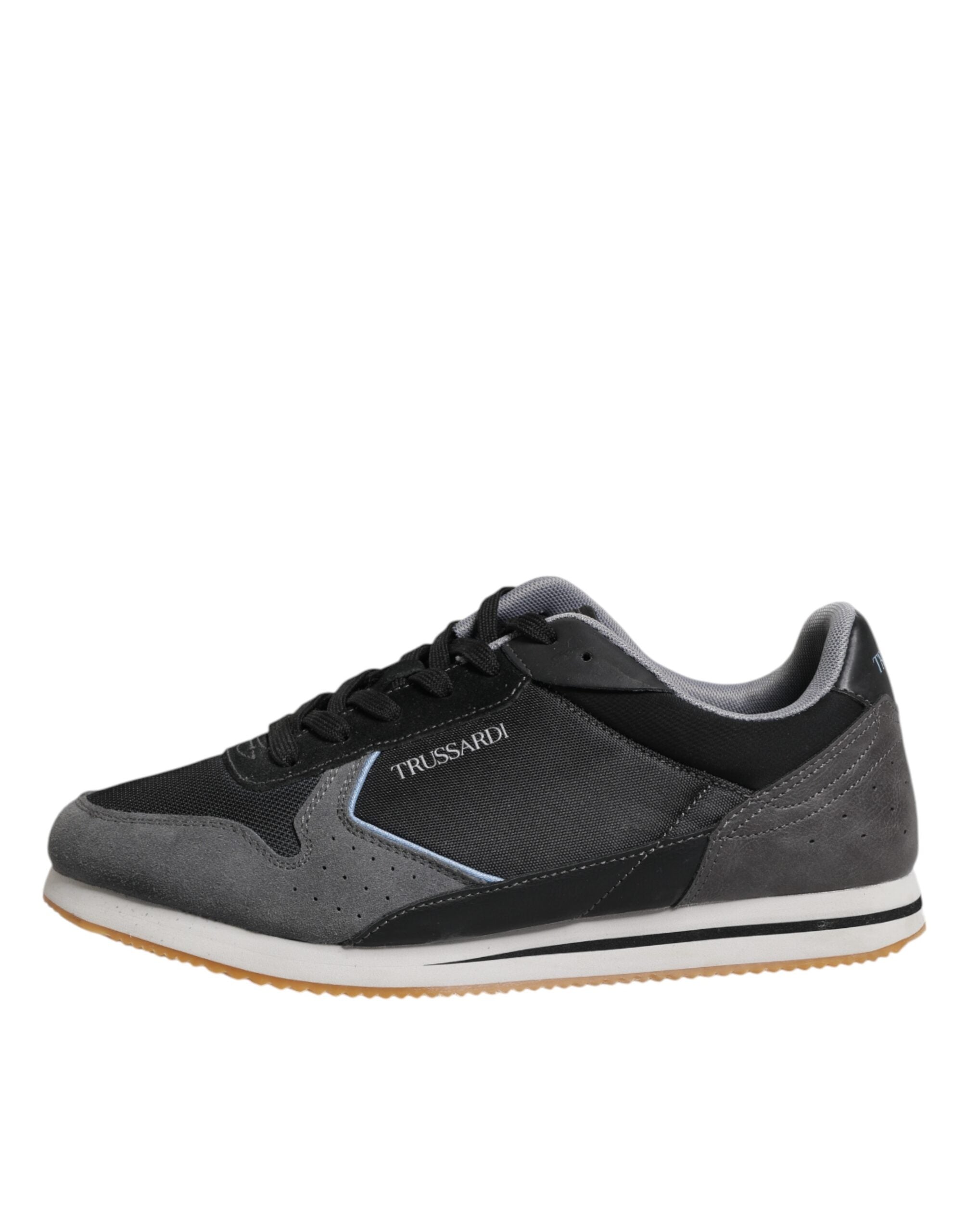 Black Gray Lace Up Low Top Casual Sneakers Shoes