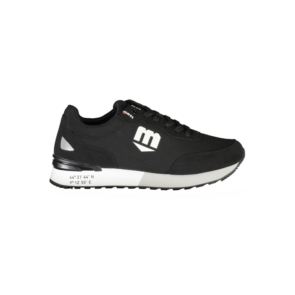 Black Polyurethane Men Sneaker