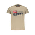Beige Cotton Men T-Shirt