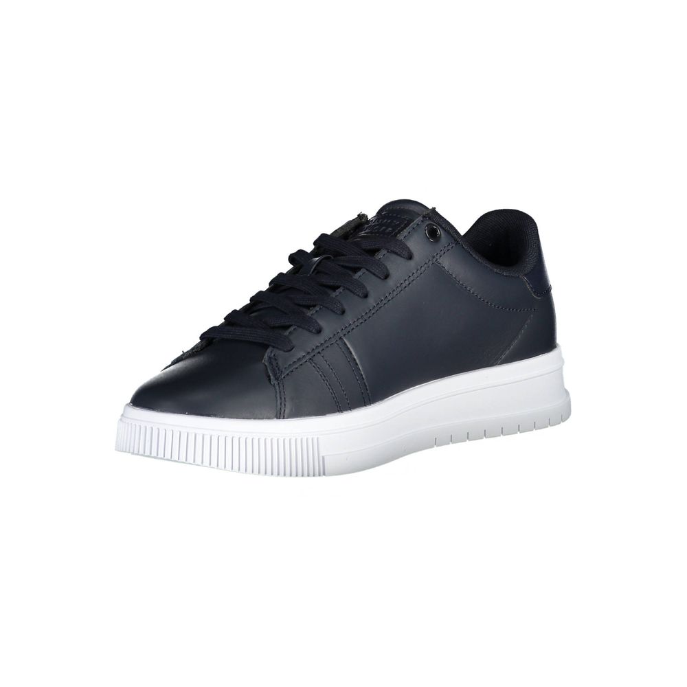 Blue Leather Men Sneaker