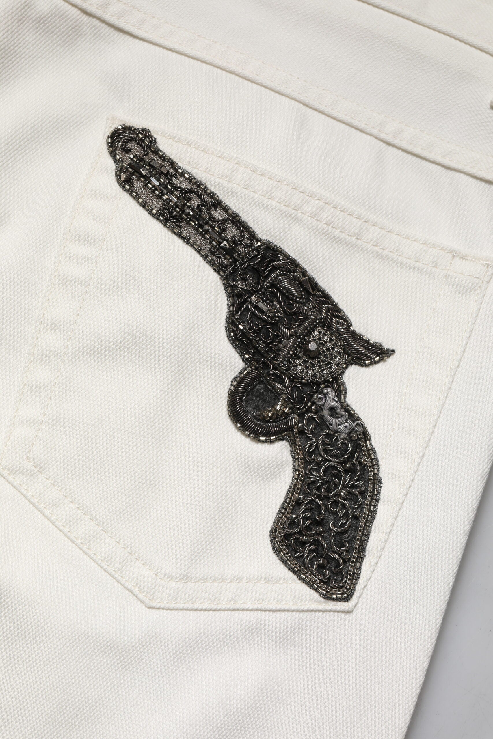 White Cotton Skinny Men Denim Jeans