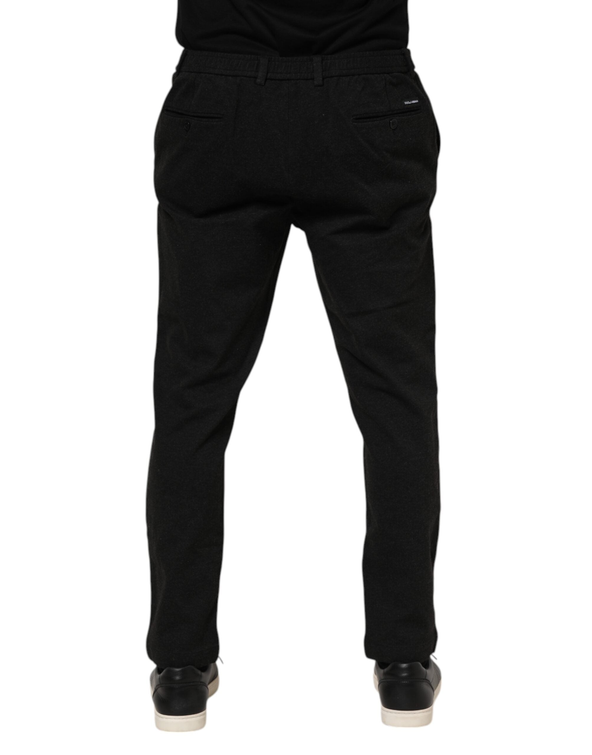 Dark Gray Viscose Dress Men Pants