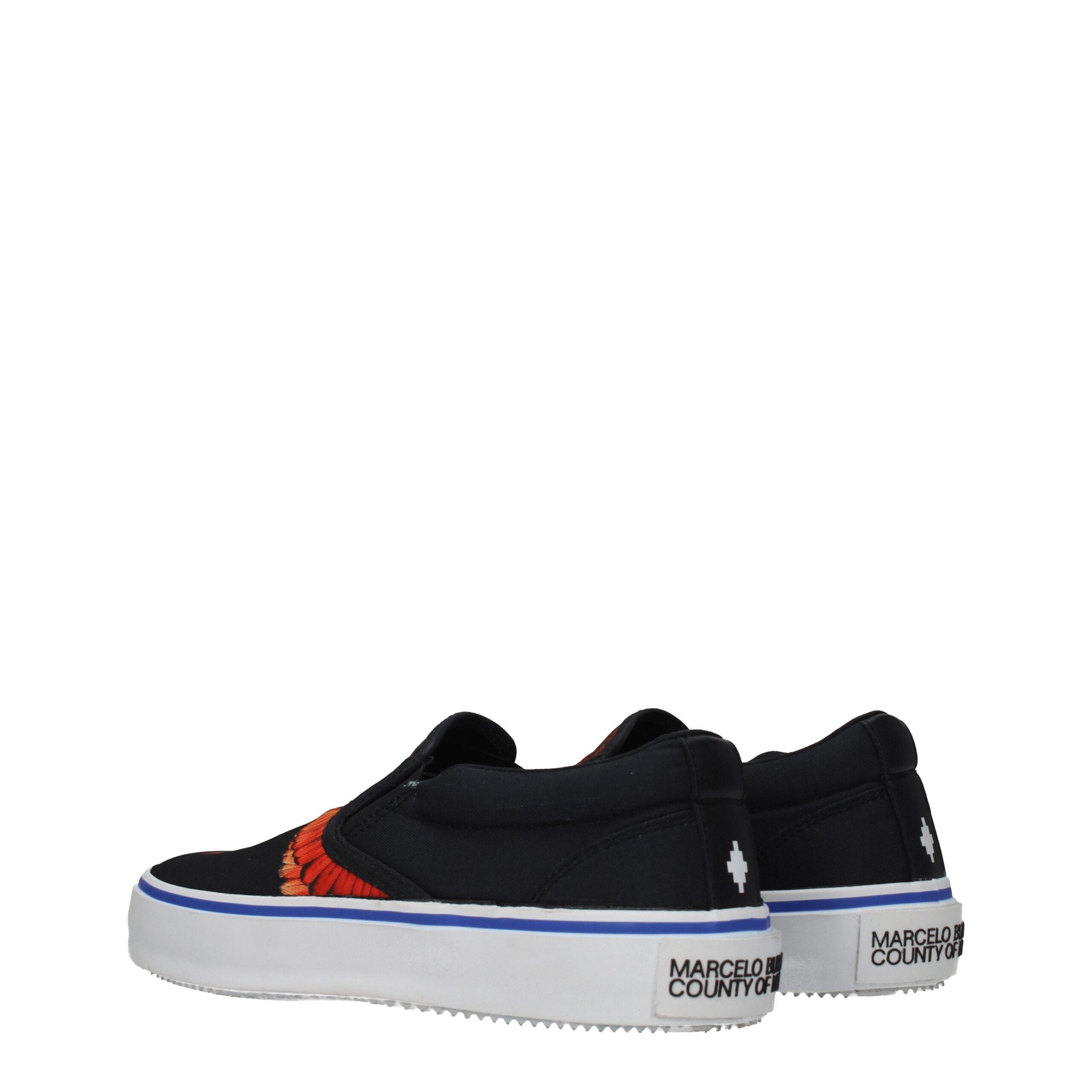 Black Fabric Slip-On Loafers