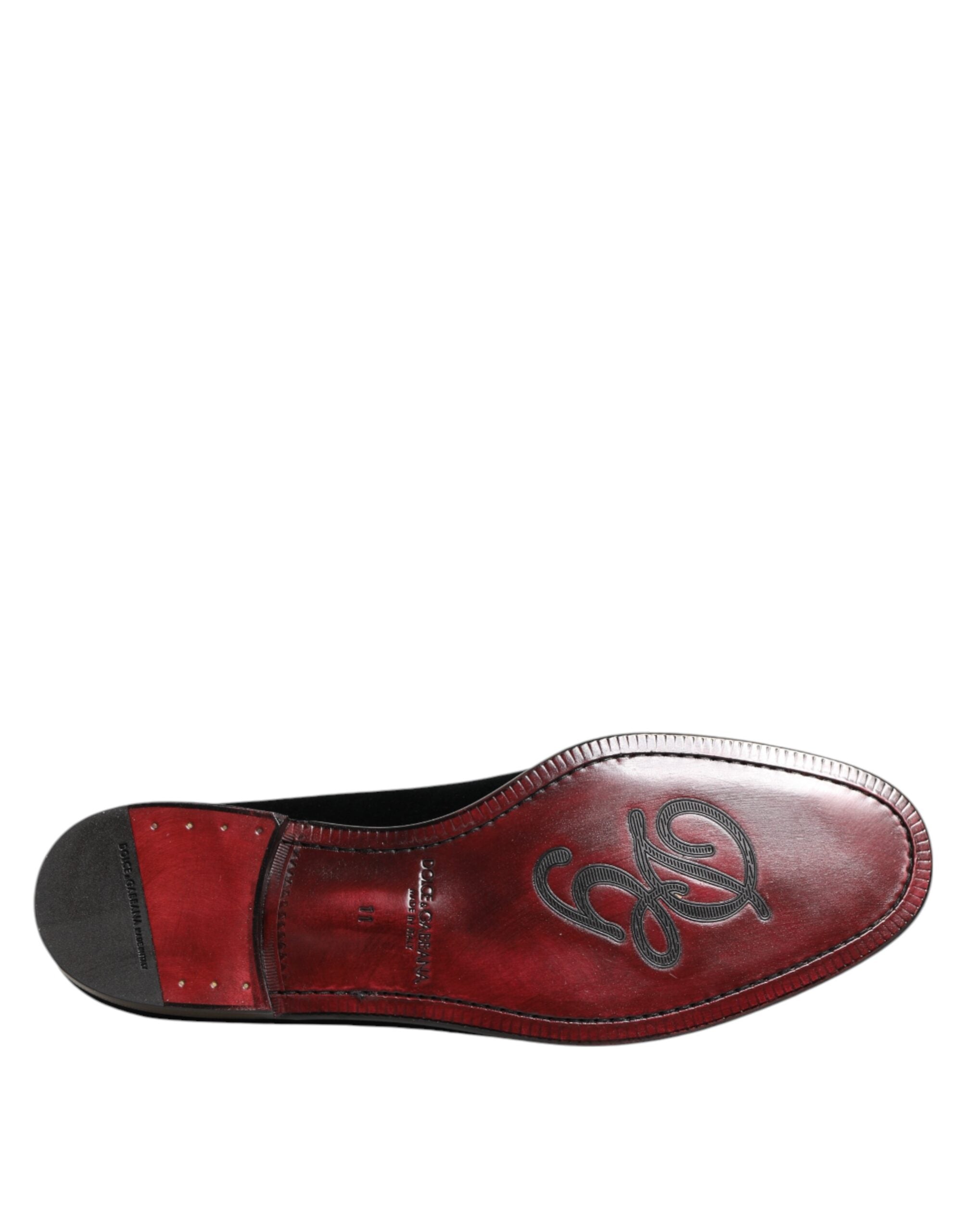 Black Velvet Slip On Loafers Men Formal Shoes