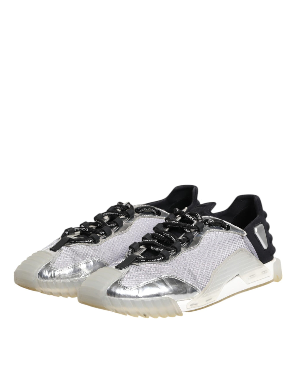 Black Silver NS1 Men Low Top Sneakers Shoes