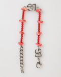 Silver Tone Brass Beaded Resin DG Logo Chain Men Bracelet