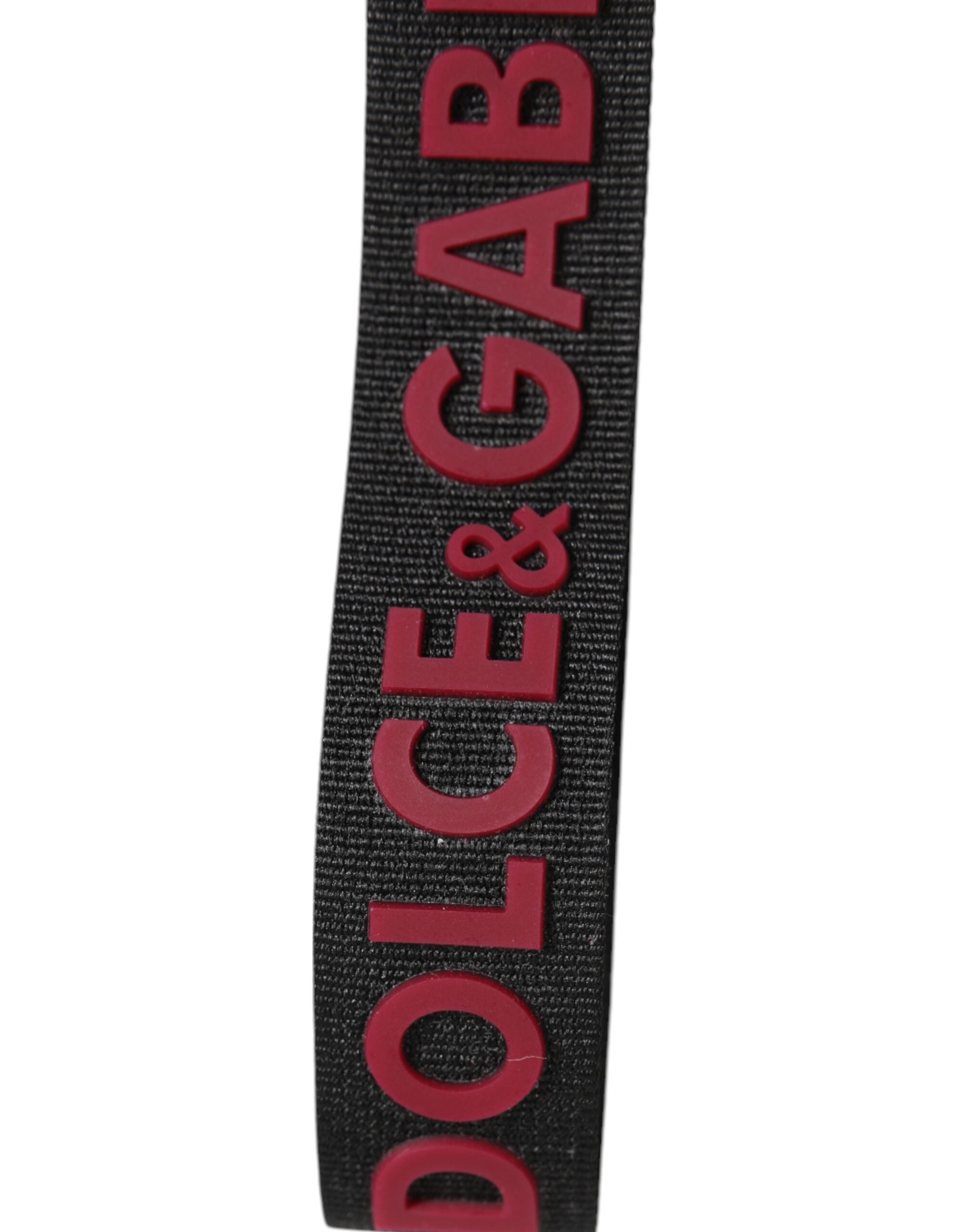 Black Red DG Logo Polyester Silver Men Keychain Keyring