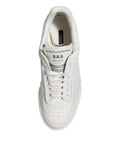 White Miami Leather Low Top Sneakers Shoes