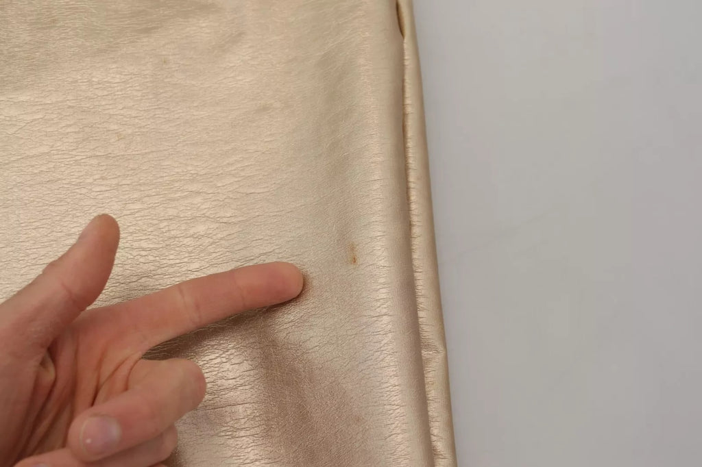 Metallic Gold Polyester Straight Trouser Pants