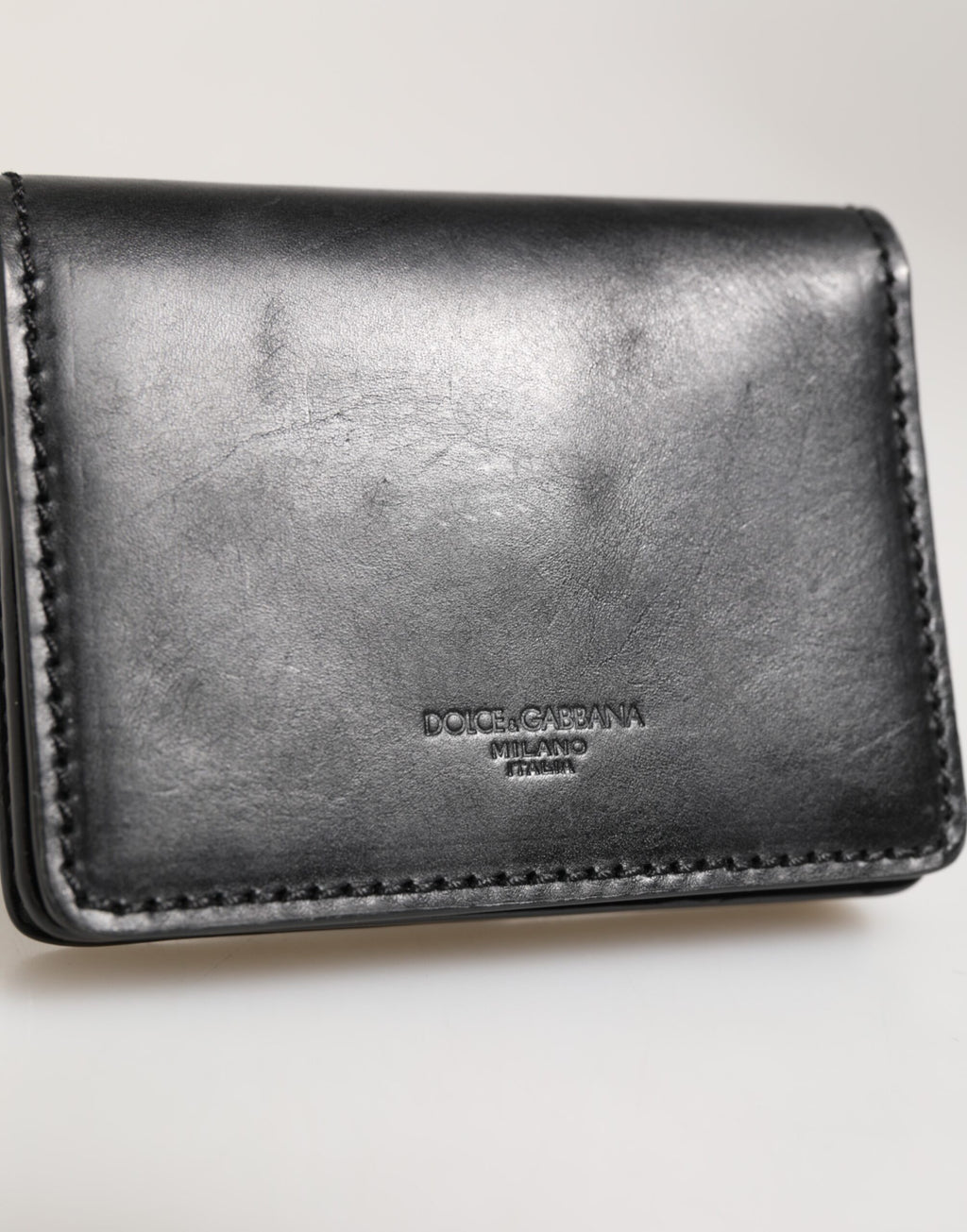 Black Leather Bifold Card Holder Mens Coin Purse Key Clip Wallet