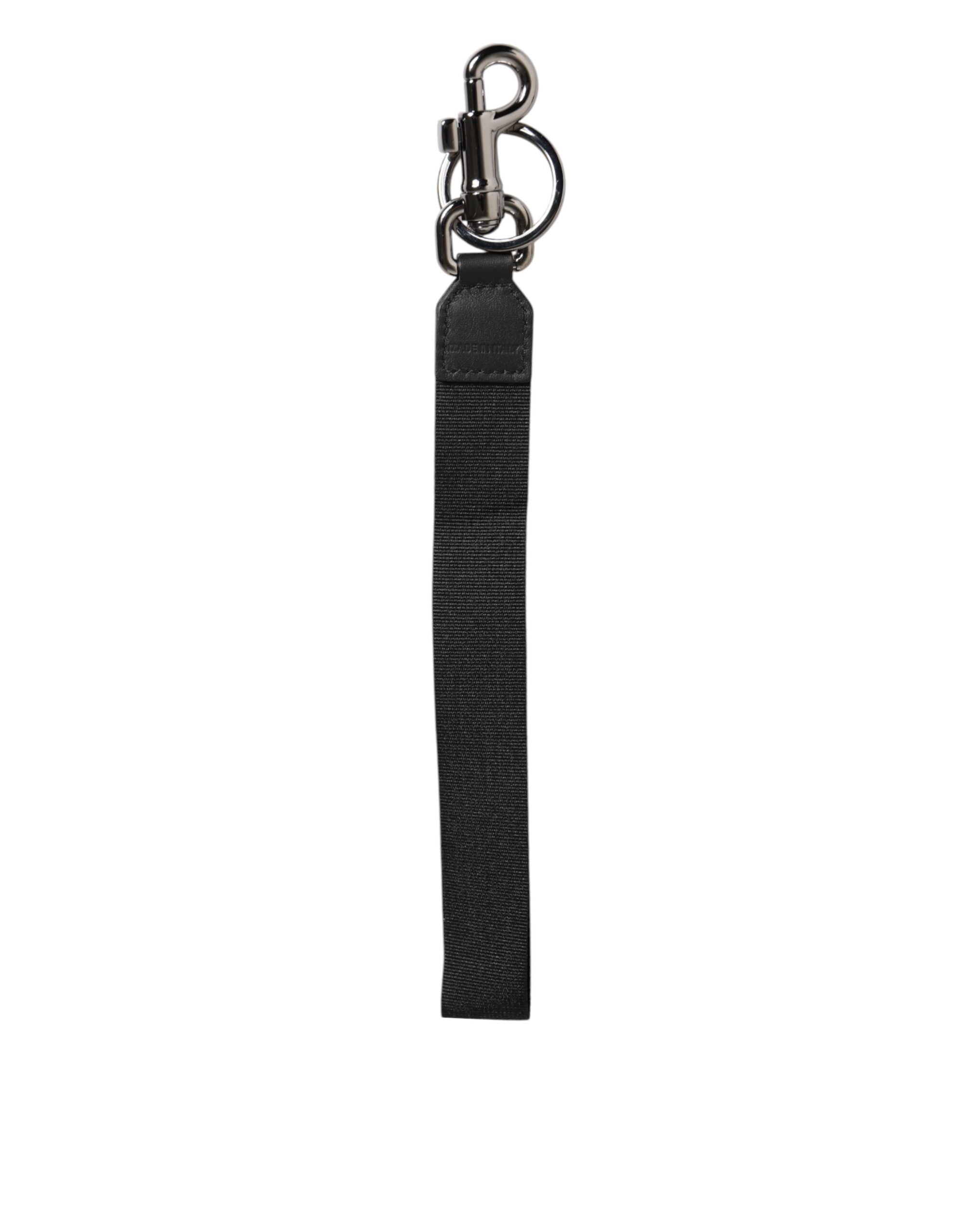 Black Blue DG Logo Polyester Brass Holder Keychain Keyring