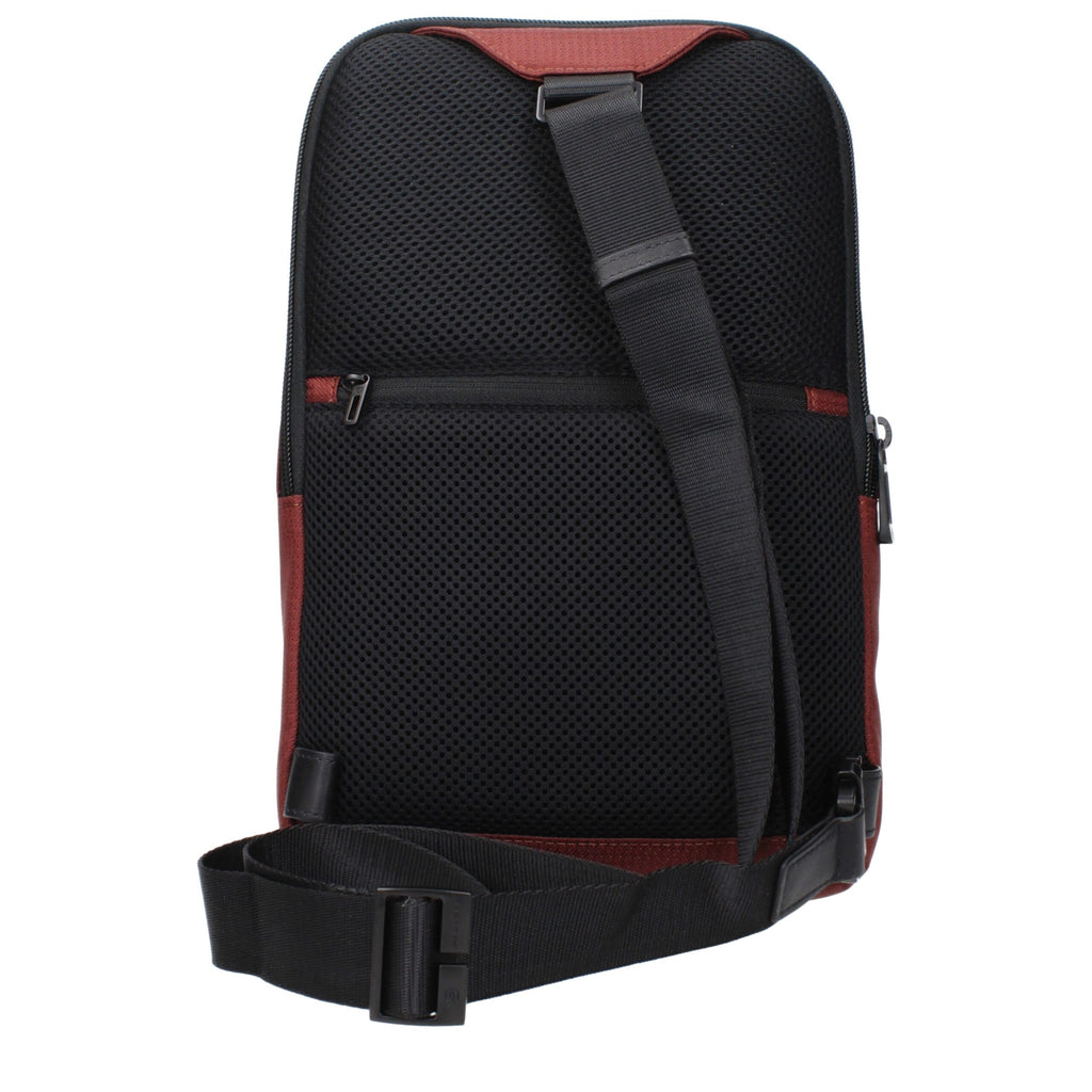 Red Fabric Crossbody Bag