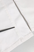 Off White Cotton Stretch Slim Fit Denim Jeans