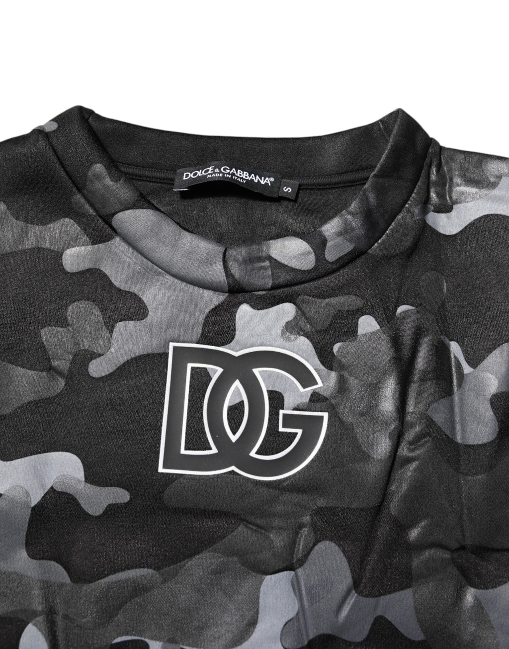 Black Camouflage Round Neck Sweatshirt Sweater