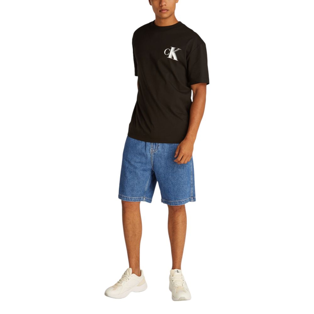 Blue Cotton Bermuda Shorts