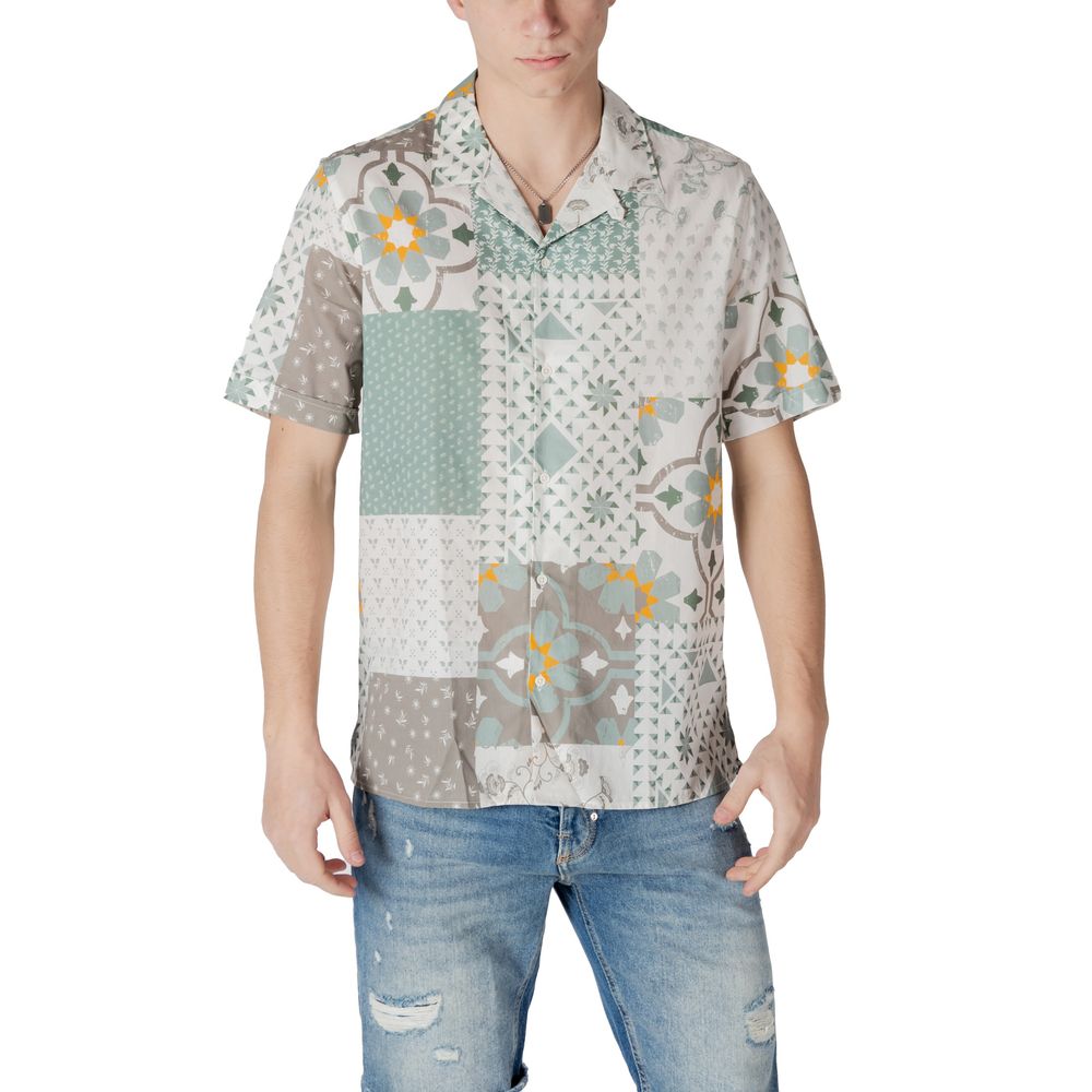 Bicolor Viscose Shortsleeve Shirt