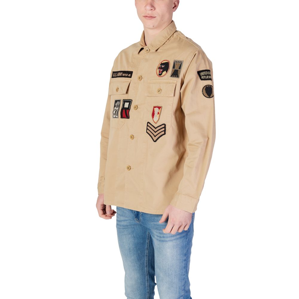 Beige Denim Shirt