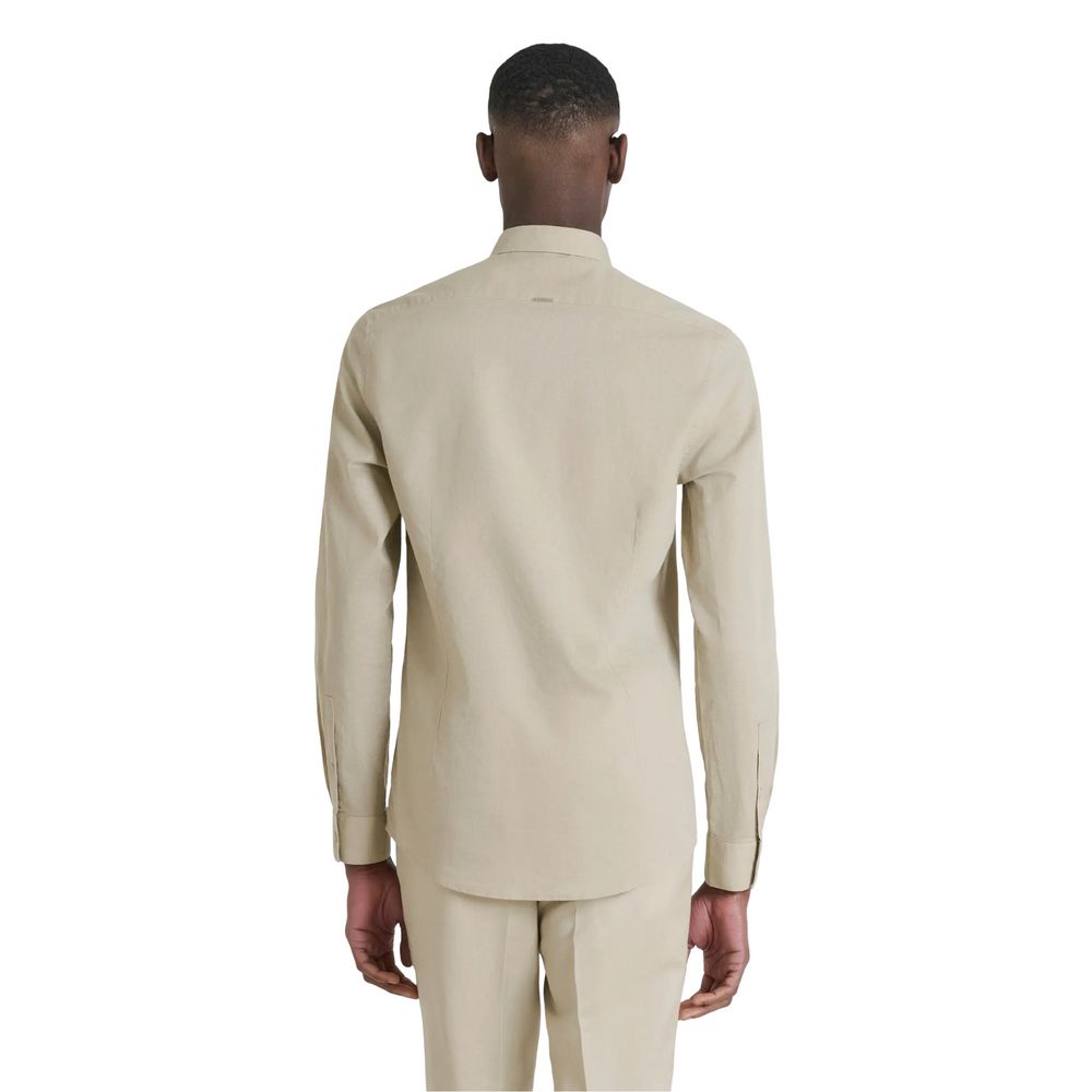 Beige Cotton Shirt