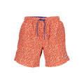Red Polyester Men's Swim Boxer