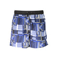 Blu Polyester Men Swim Boxer
