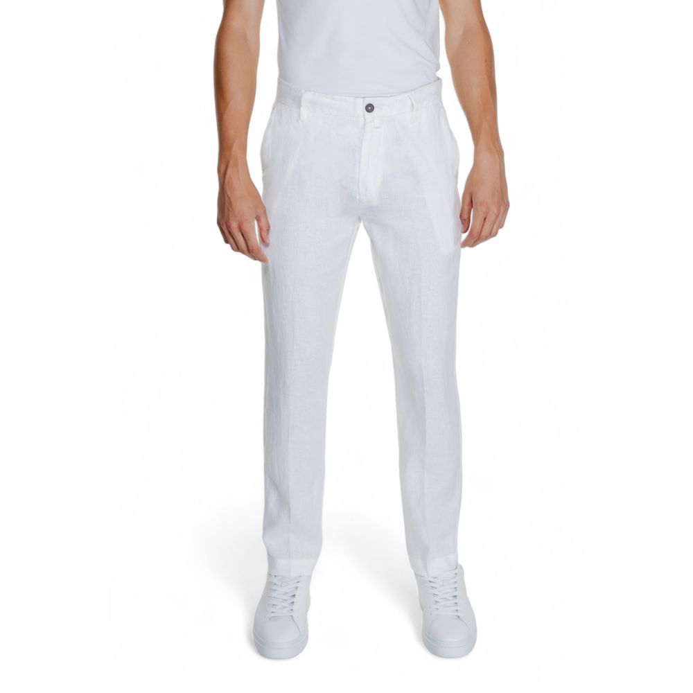 White Linen Casual Pants