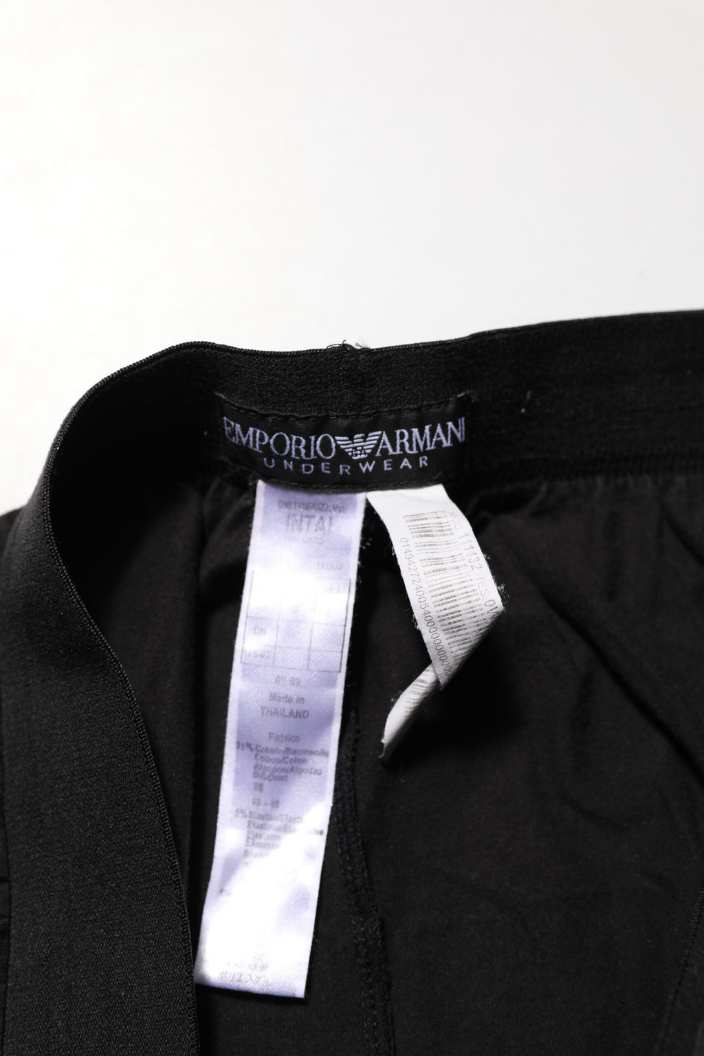 Black Cotton Blend Logo Waistband Trouser Pants