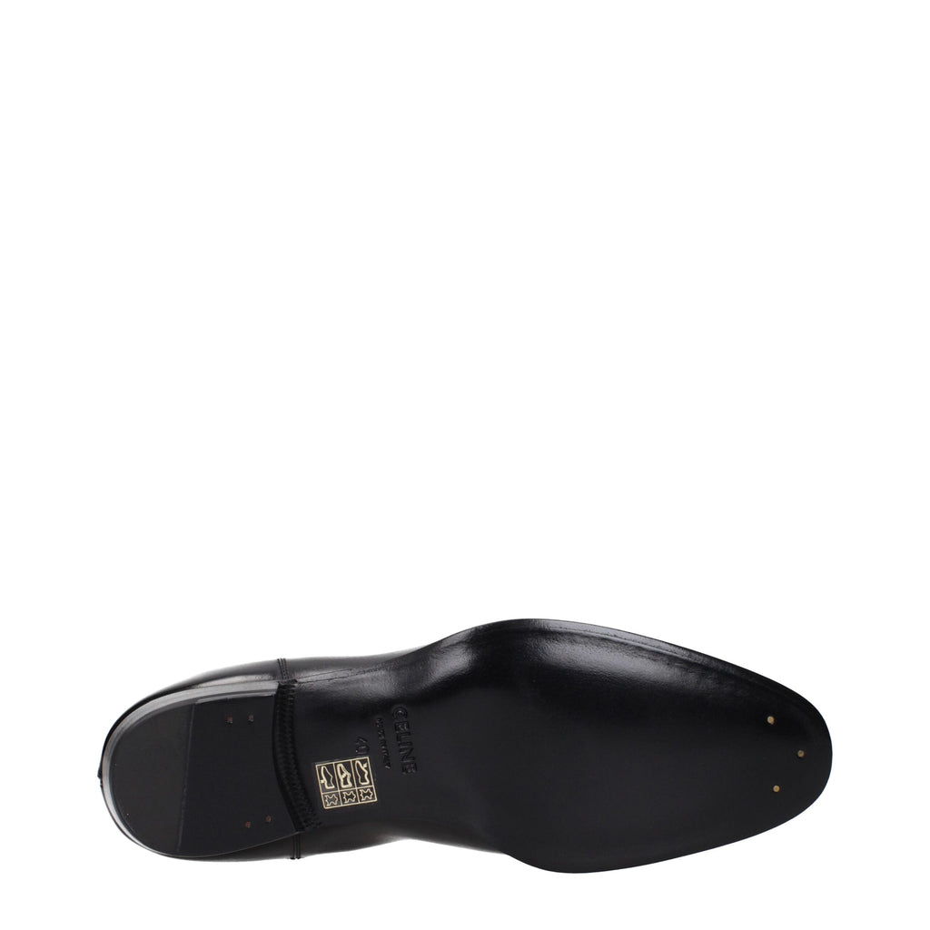 Black Leather Ankle Boots