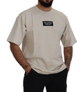 Ivory Cotton Ivory Printed Crewneck