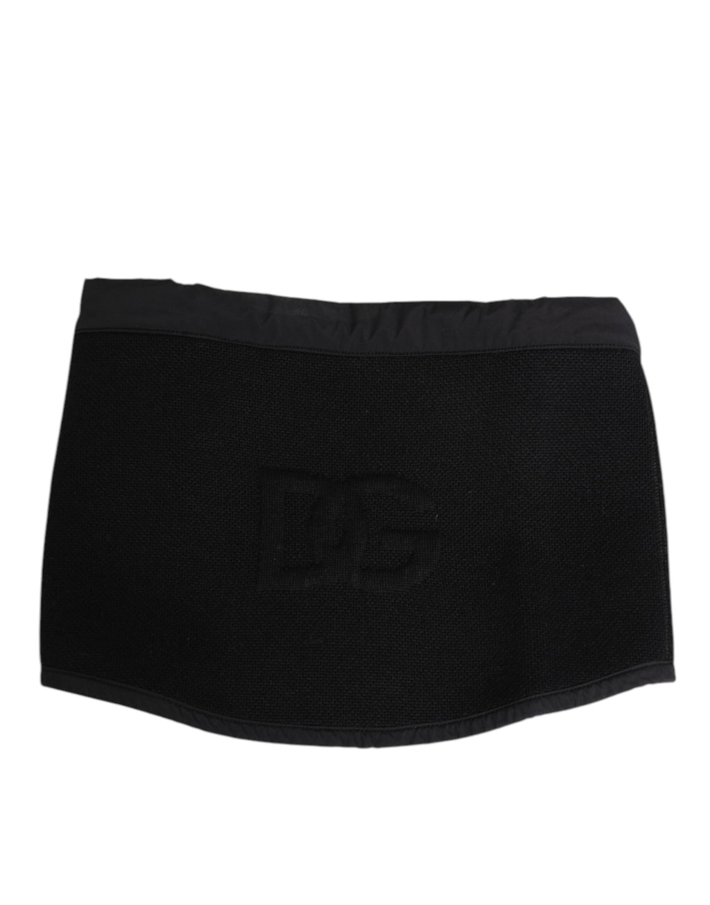 Black Lace Stole Knitted DG Logo Men One Size Scarf