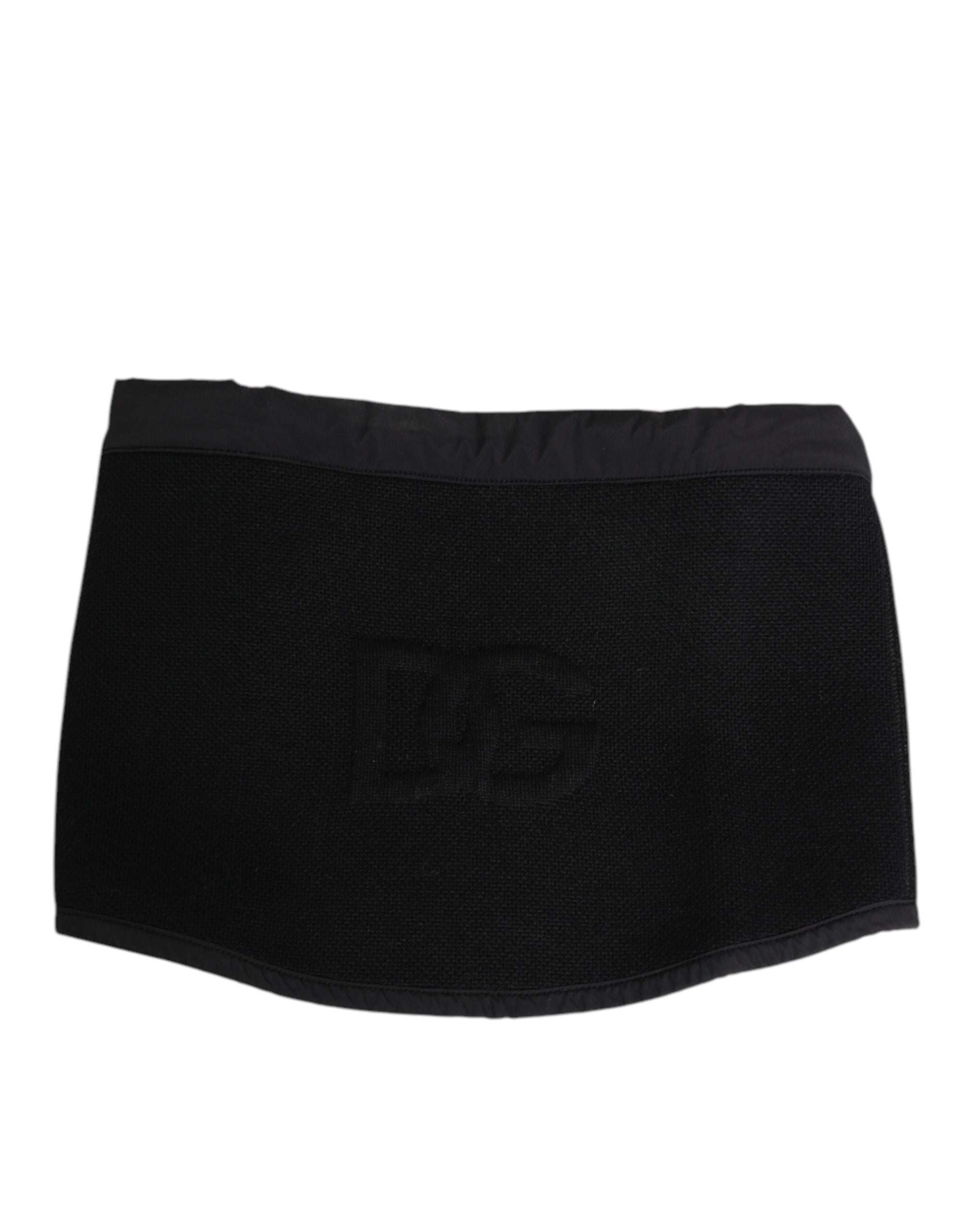 Black Lace Stole Knitted DG Logo Men One Size Scarf