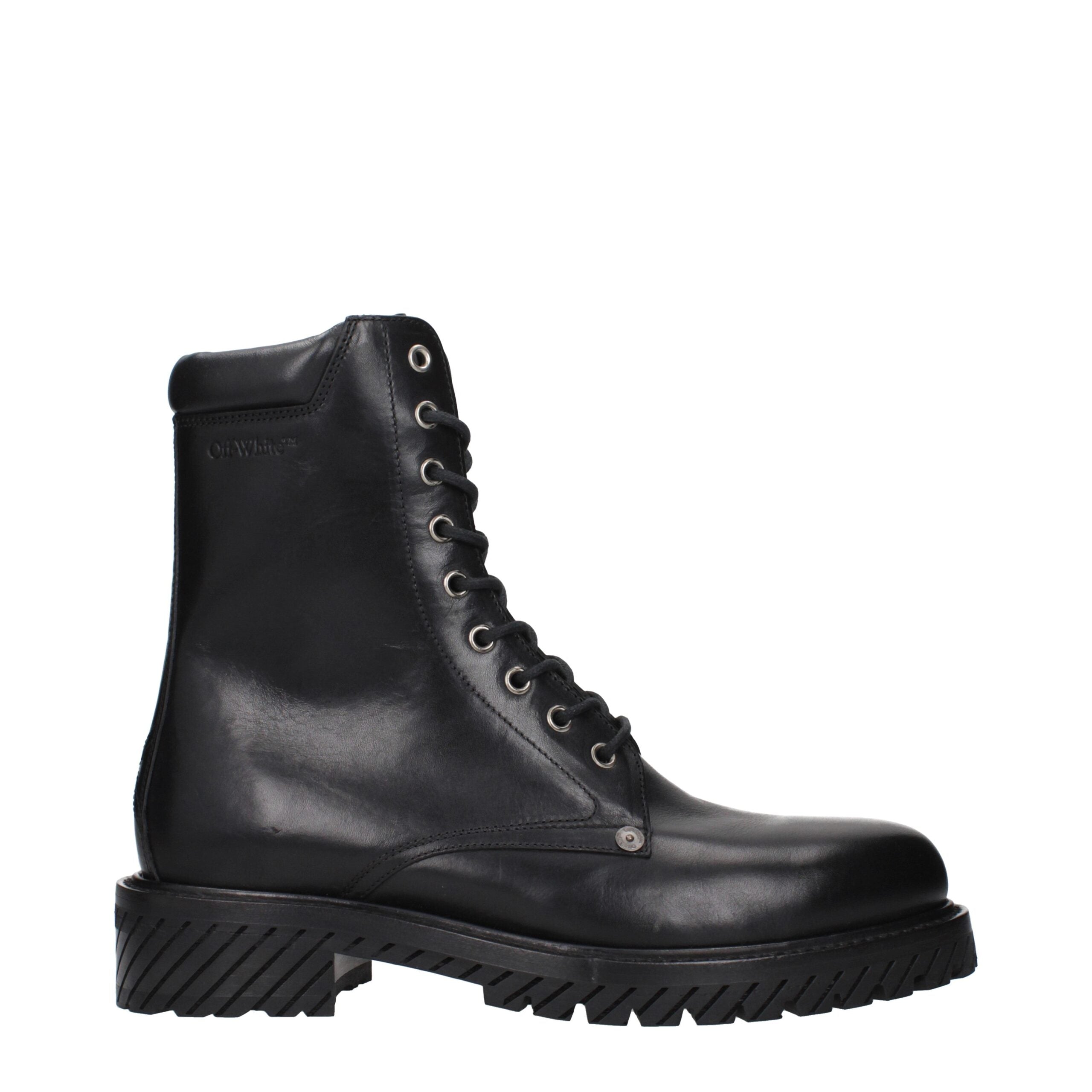 Black Leather Ankle Boots