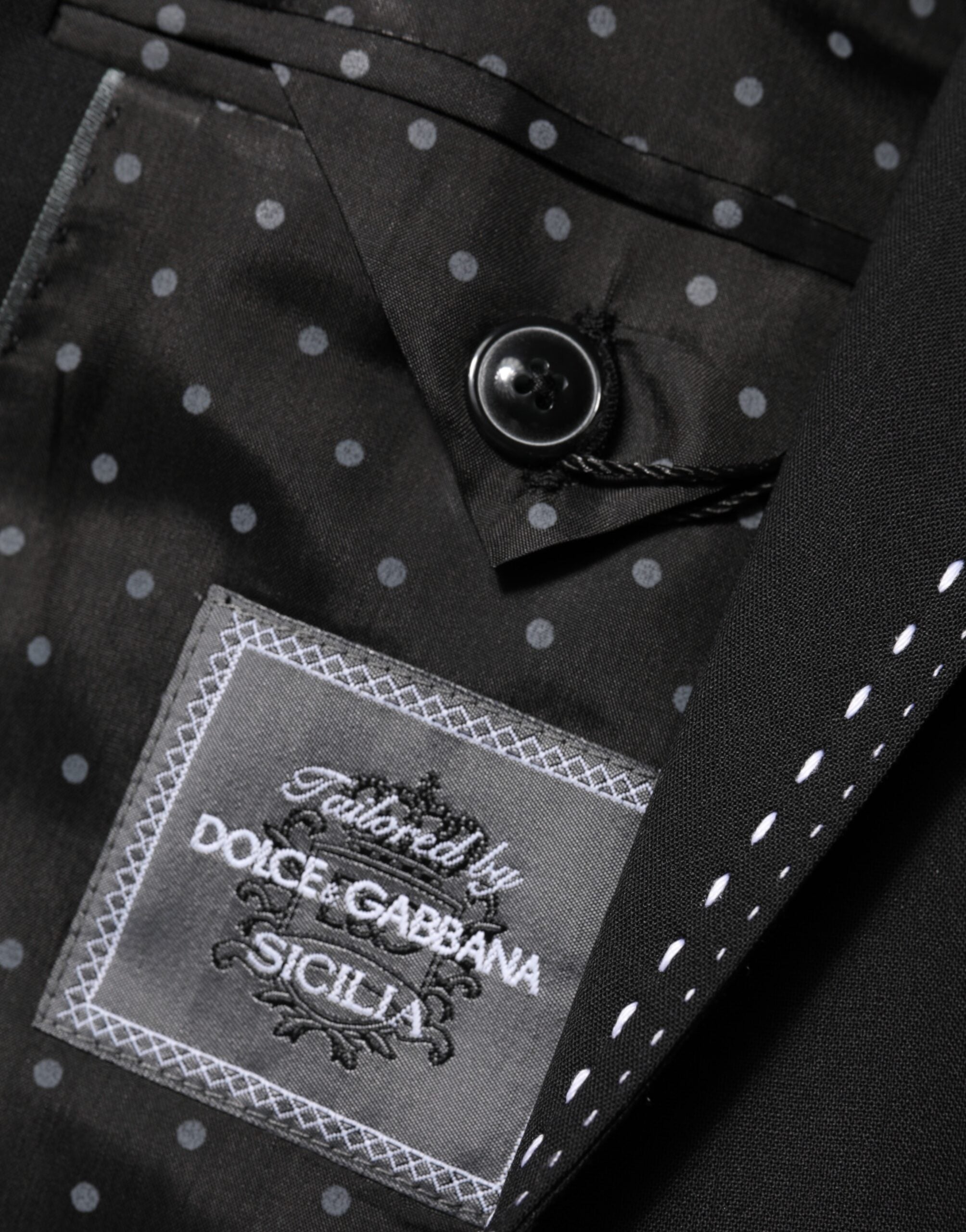 Black SICILIA 2 Buttons Suit Jacket Blazer