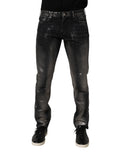 Black Washed Slim Fit Men Denim Trouser Jeans